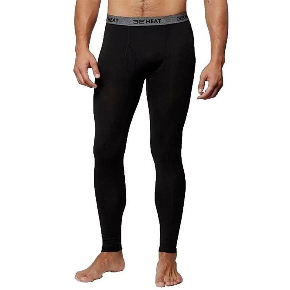 NEW 32 Degrees Men's Size S 2 Pack Black Base Layer Thermal Pants Small